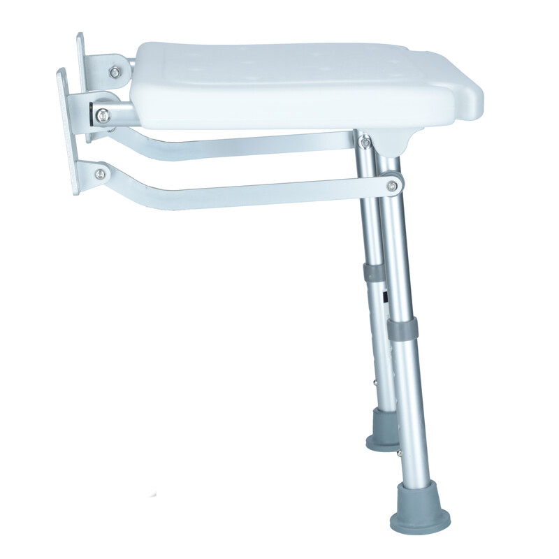 Scaun rabatabil montat pe perete cu picioare