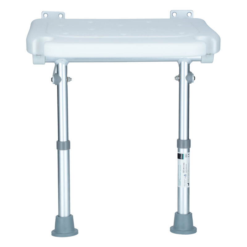 Scaun rabatabil montat pe perete cu picioare