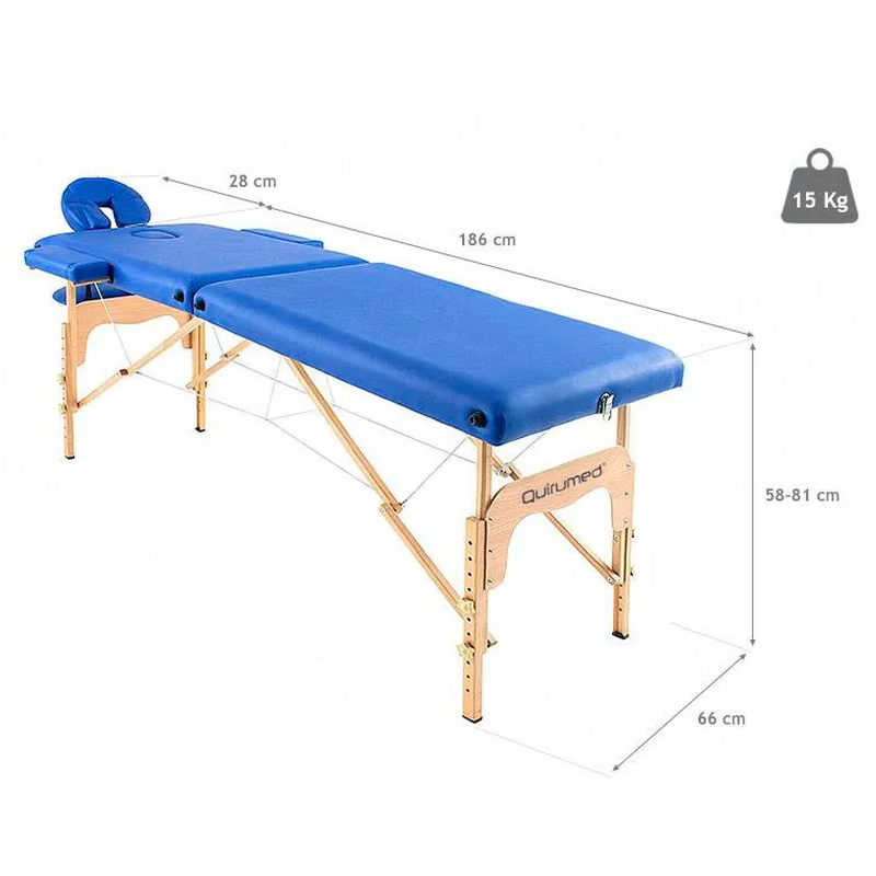 Pat de masaj din lemn, albastru