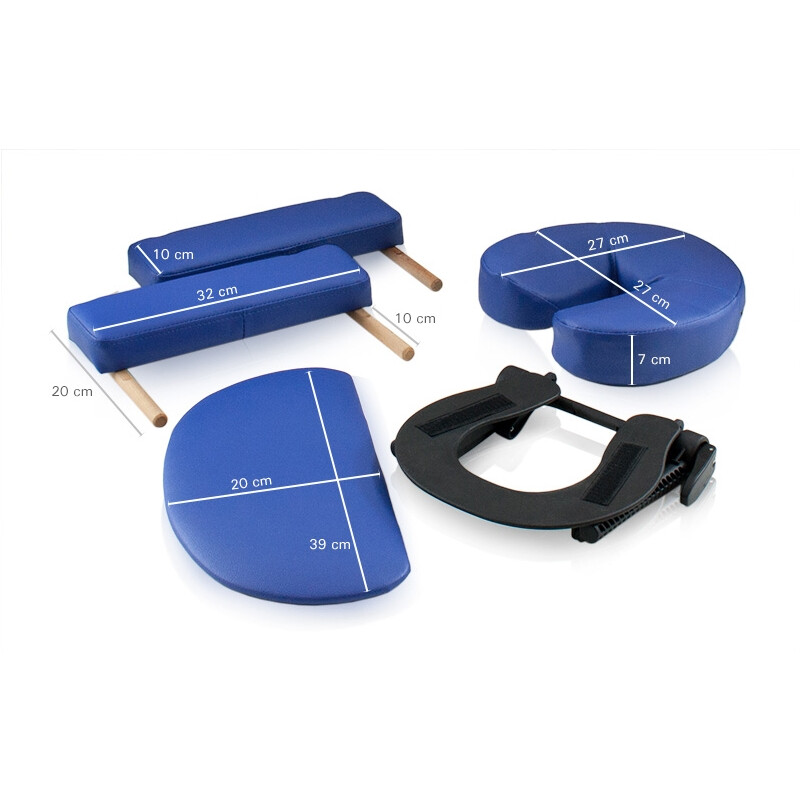 Pat de masaj din lemn, albastru