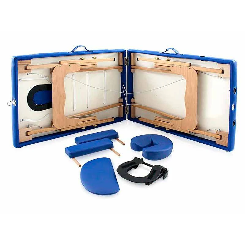 Pat de masaj din lemn, albastru