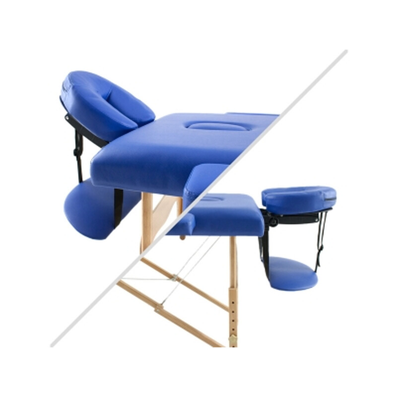 Pat de masaj din lemn, albastru