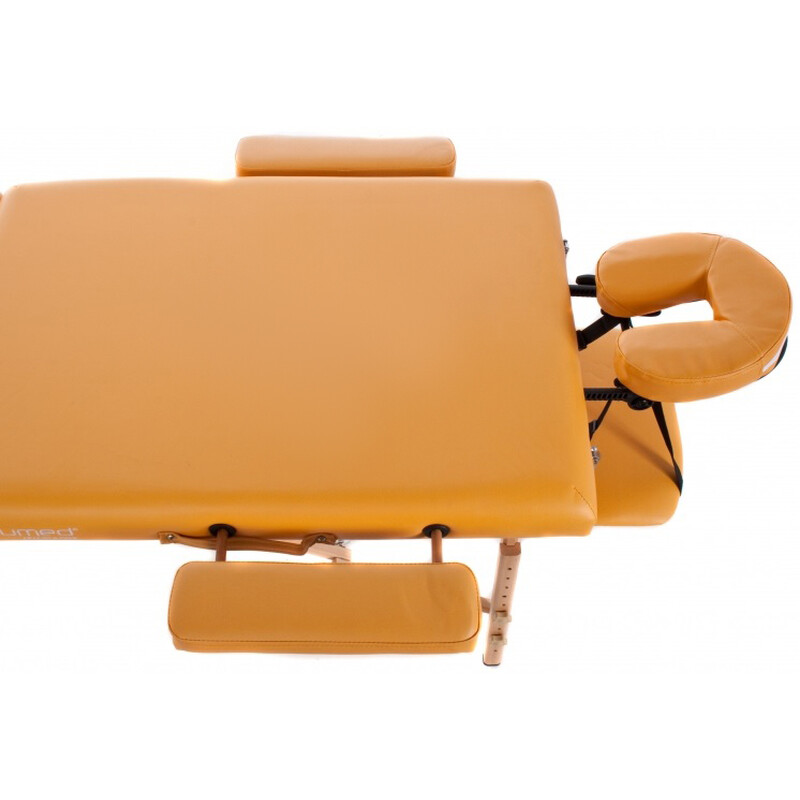 Pat pentru masaj din lemn - reglabil, albastru