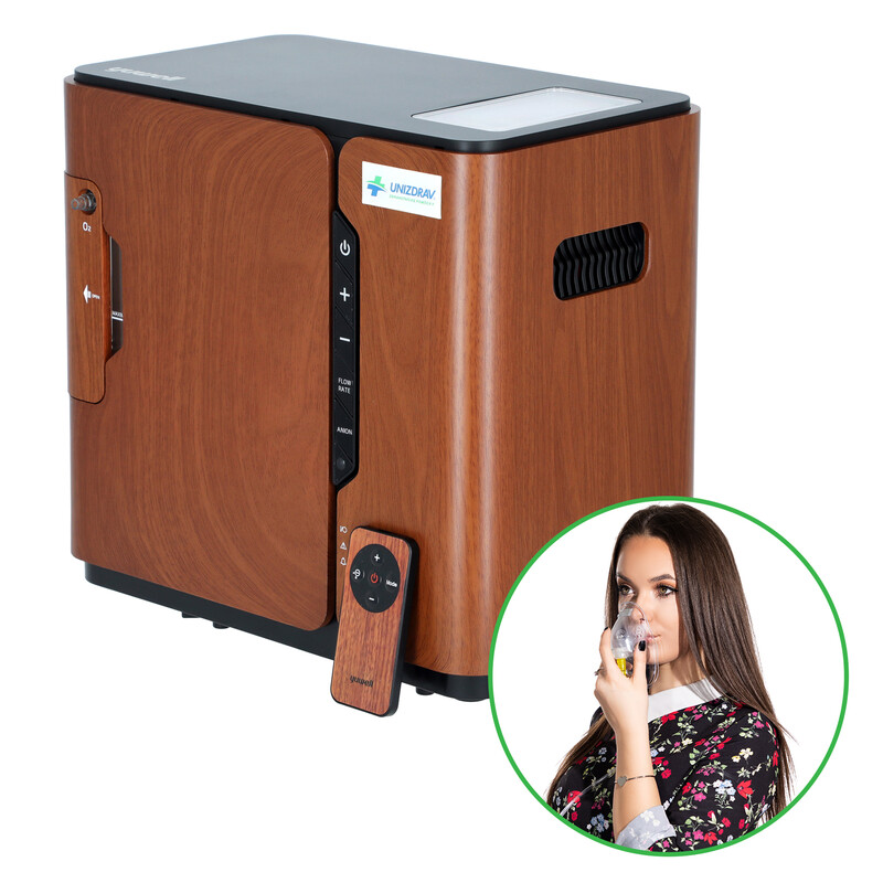 Concentrator de oxigen UNIZDRAV, imitație lemn