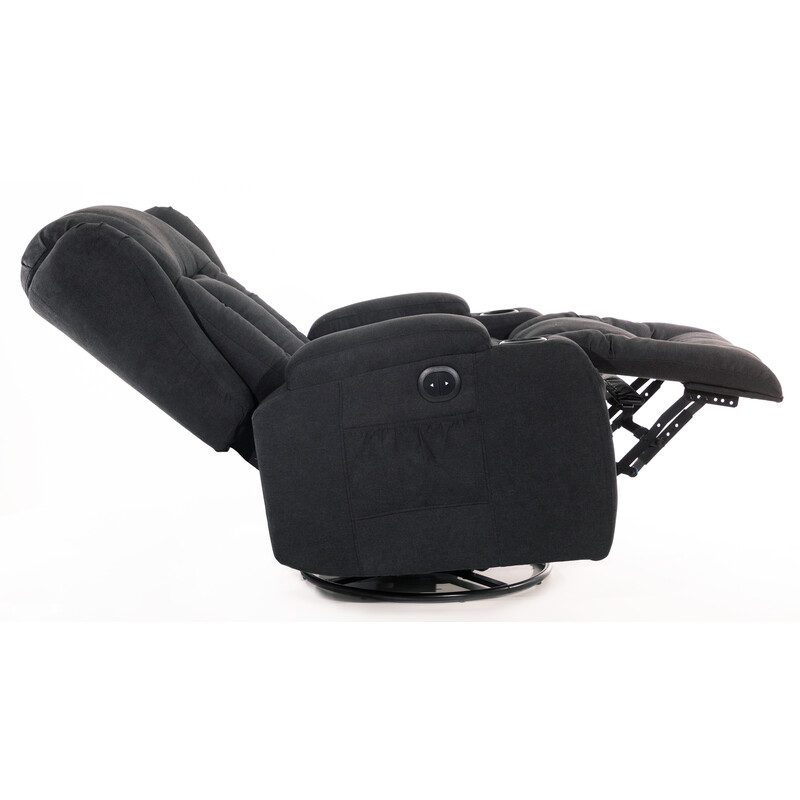 Scaun de relaxare rabatabil, țesătură antracit