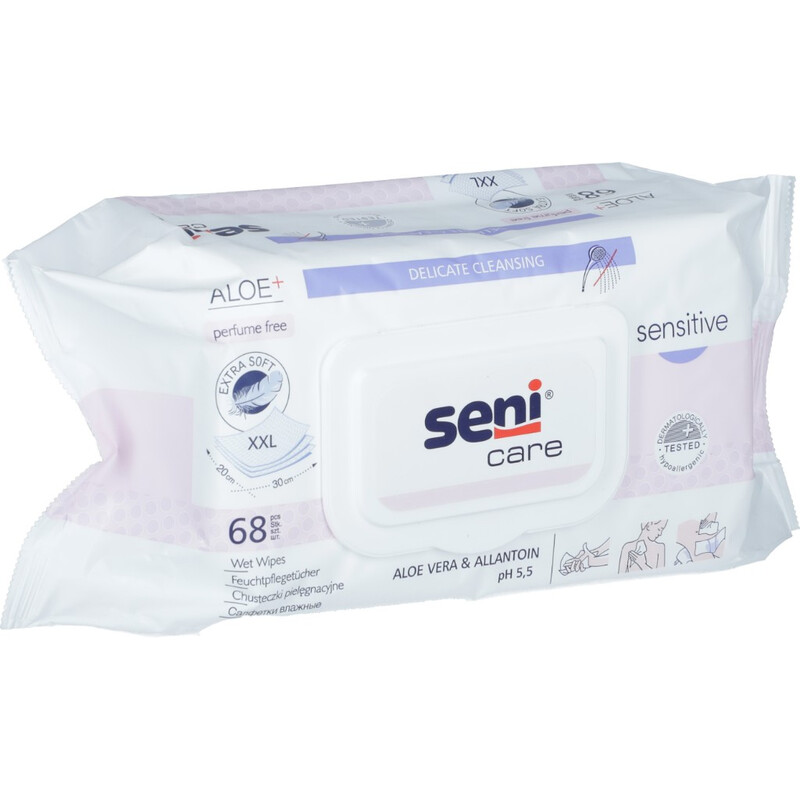 SENI CARE șervețele umede Sensitive, 68 buc