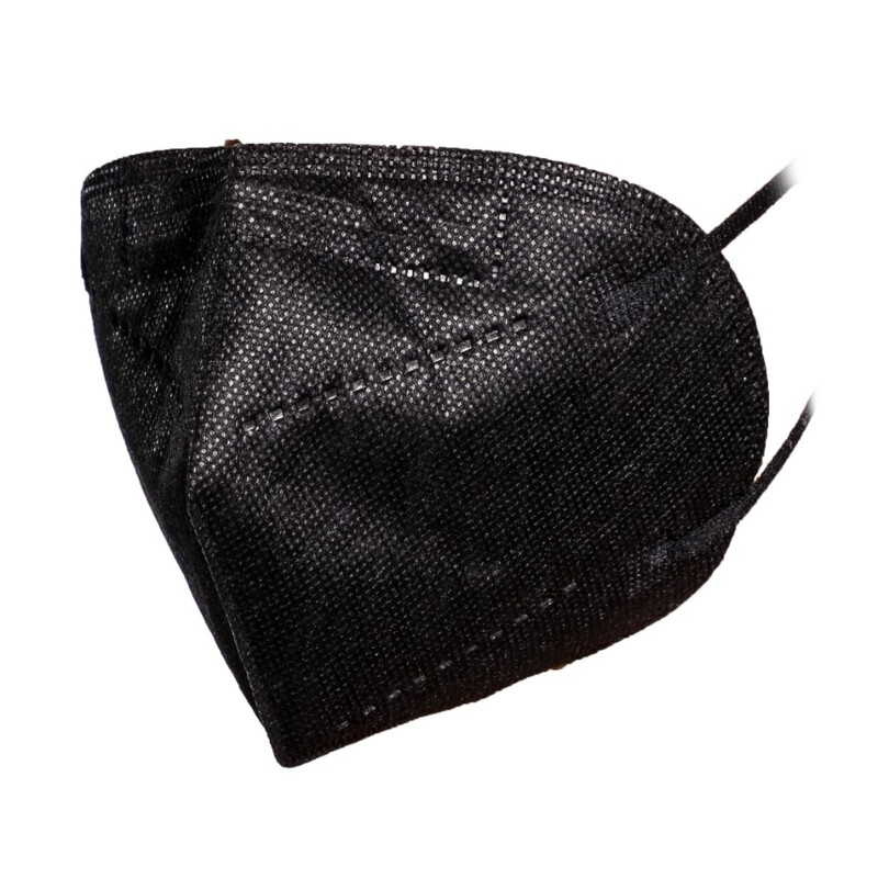 Mască FFP2 fără supapă de expirație, neagră