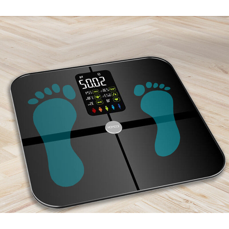 Cântar SMART cu diagnosticare a 15 parametri corporali + display LED, Bluetooth și aplicație mobilă