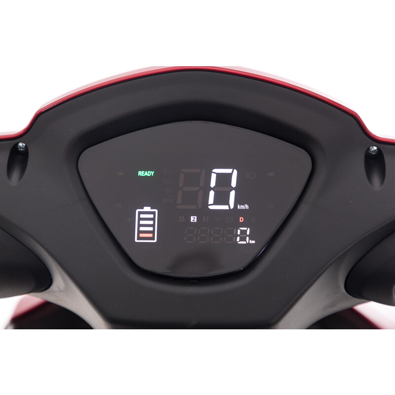 Scuter electric cu trei roți CHAMPION pentru seniori - motor puternic de 1000 W, roșu