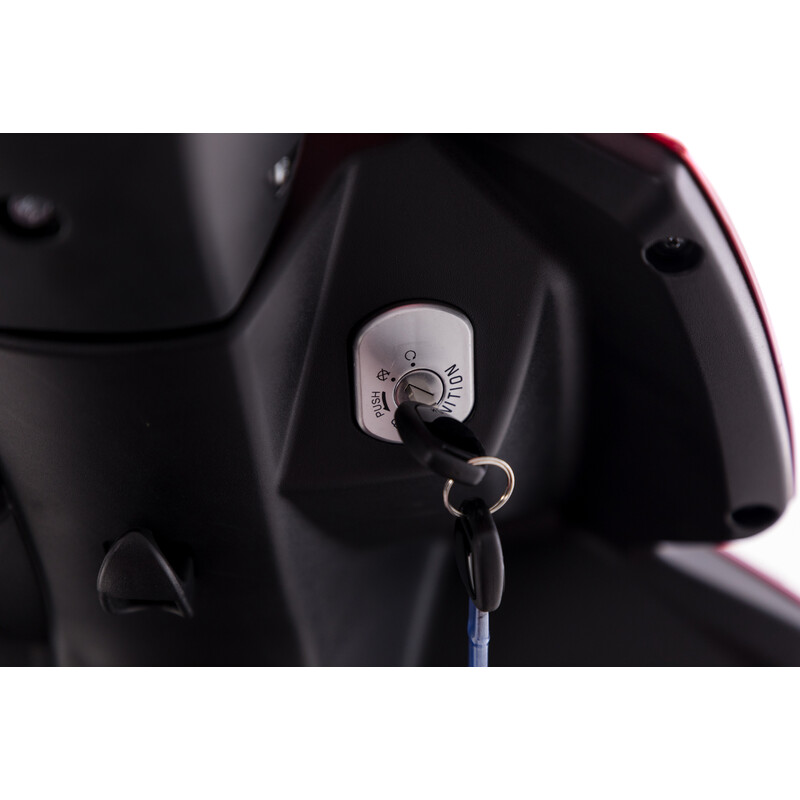 Scuter electric cu trei roți CHAMPION pentru seniori și persoane invalide - motor puternic de 1000 W, roșu