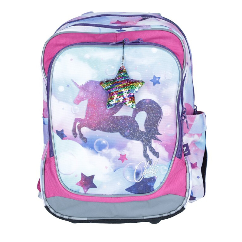 Ghiozdan ergonomic de școală cu unicorn