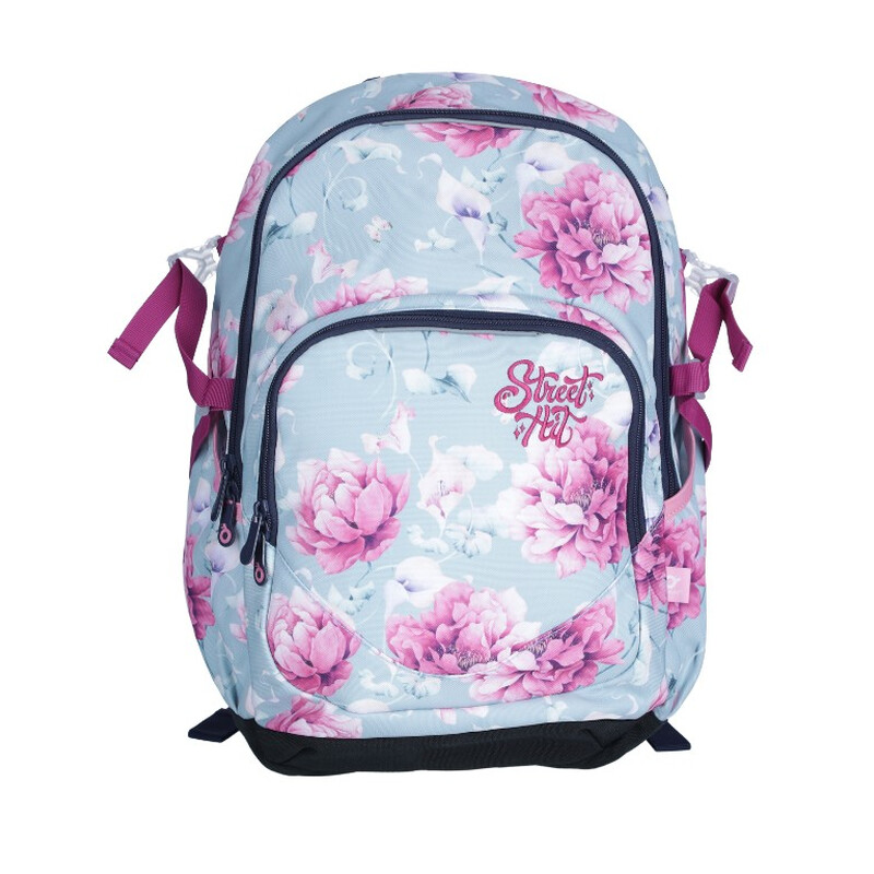 Ghiozdan ergonomic cu imprimeu floral