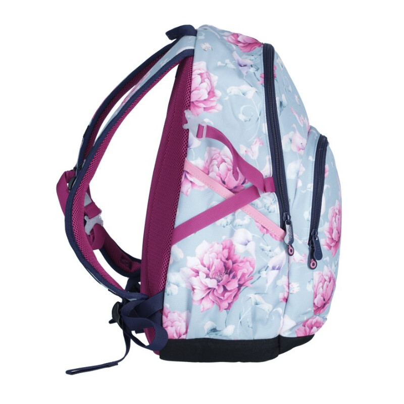 Ghiozdan ergonomic cu imprimeu floral