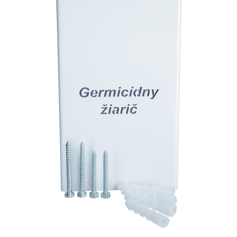 Lampă gernicidă UNIZDRAV, model închis, cu montare pe perete – varianta pe albă