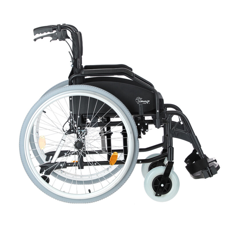 Scaun cu rotile ușor cu frâne pentru  însoțitor