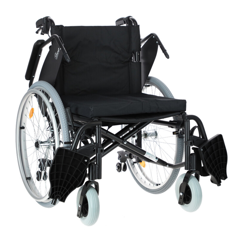 Scaun cu rotile ușor cu frâne pentru  însoțitor