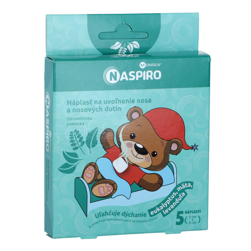 Plasturi pentru eliberarea căilor nazale și sinusale NASPIRO, 5 buc