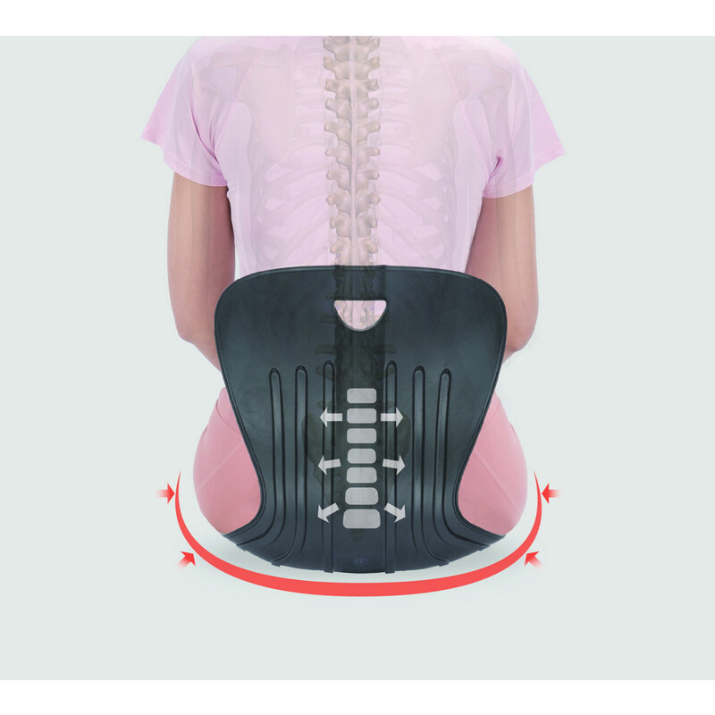 Suport ergonomic pentru o postură corectă a corpului Curble Chair Wider, negru