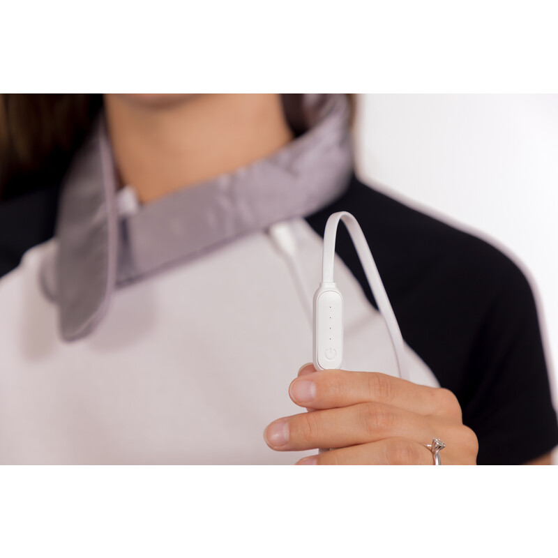 Guler USB pentru încălzire gâtului fără power bank, gri - tehnologie grafen