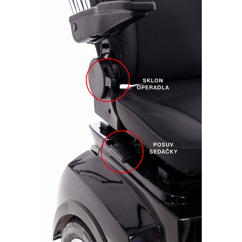 Scuter electric cu trei roți CHAMPION pentru seniori și persoane invalide - motor puternic de 1000 W, negru