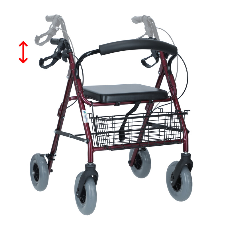 Rolator mobil ușor UNIZDRAV, argintiu