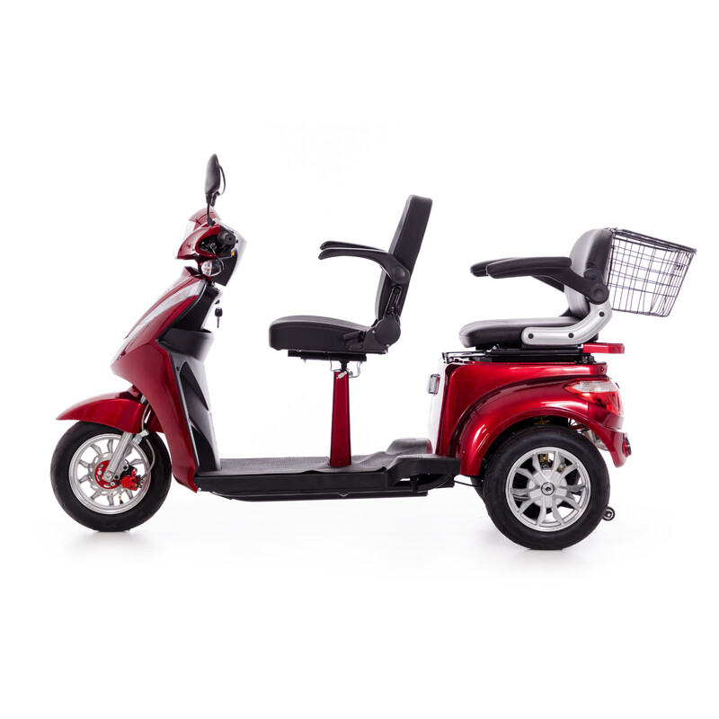 Scuter electric cu două locuri CHAMPION DUO pentru seniori și persoane invalide - motor puternic de 1000 W