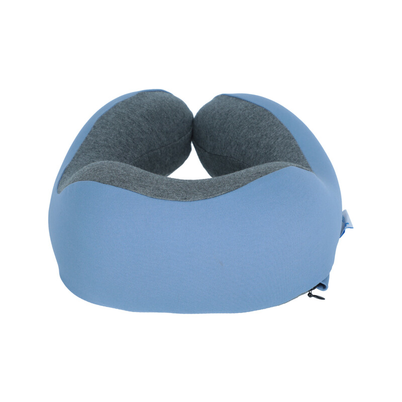 Pernă de călătorie ergonomică din spumă cu memorie, albastru