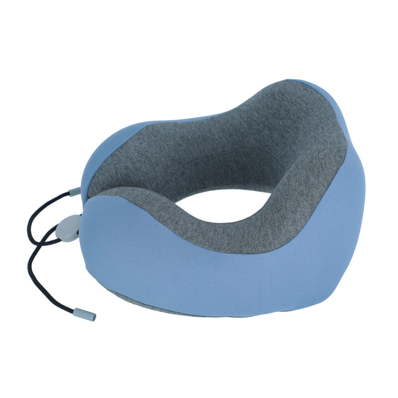 Pernă de călătorie ergonomică din spumă cu memorie, albastru
