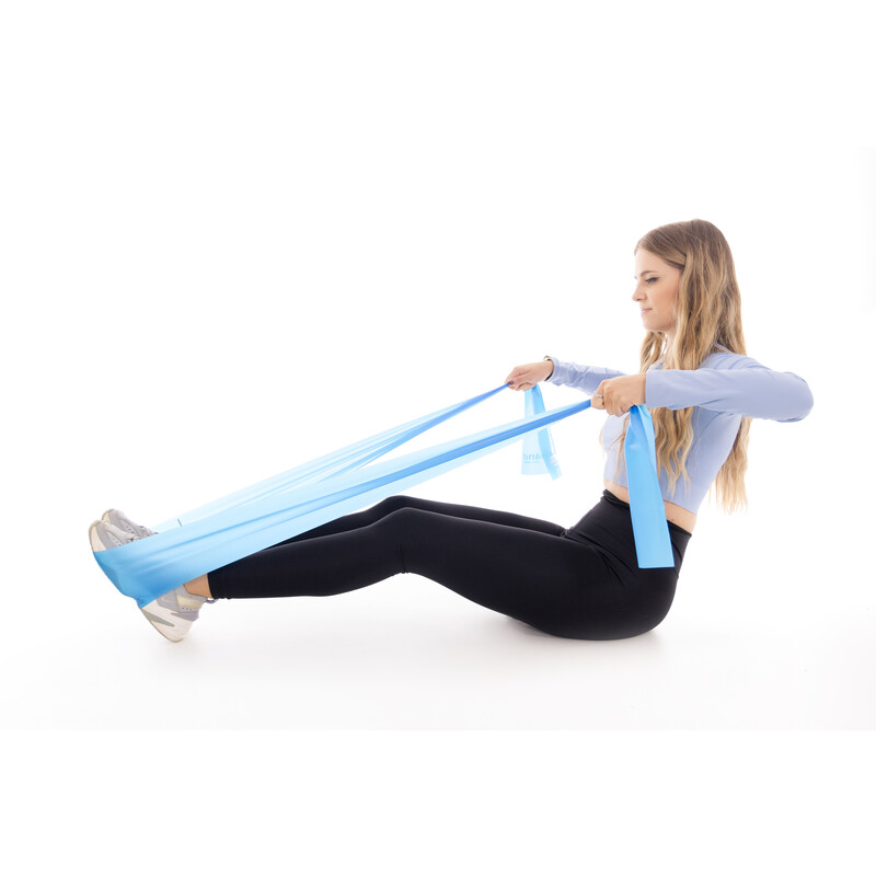 Bandă de rezistență pentru exerciții albastră 2 m (5.4kg - 7.7kg)