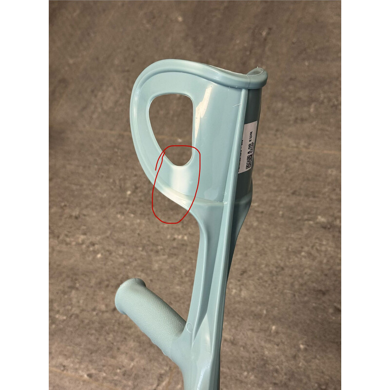 Cârjă cu sprijin pe antebraț - gri DEFECT ESTETIC LA PIESA DE PLASTIC