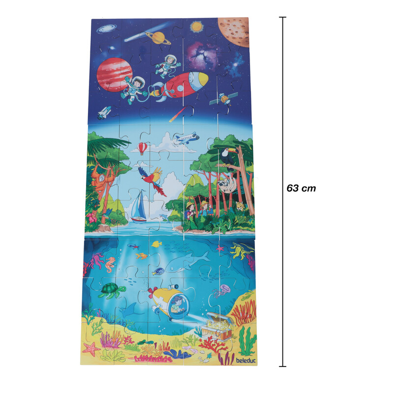 Puzzle de podea Din adâncurile mării până în spațiu - Beleduc