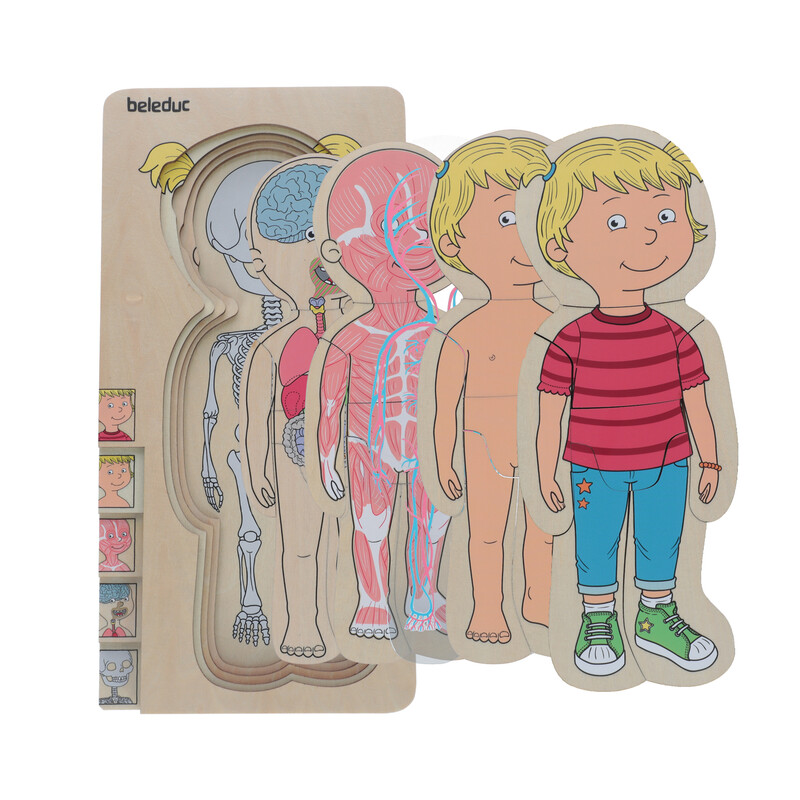 Puzzle stratificat Body puzzle Girl - Beleduc