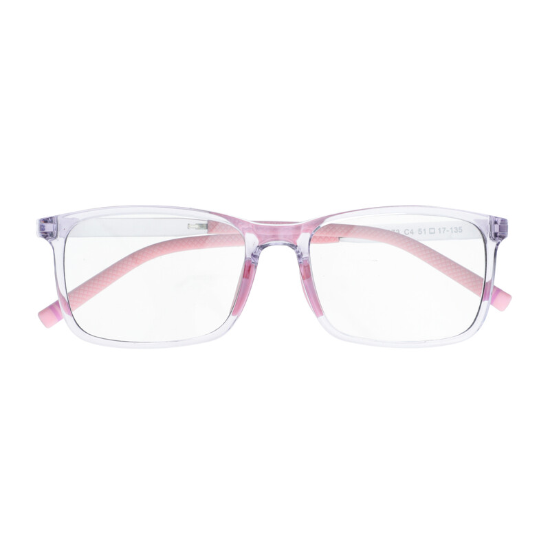 Ochelari anti-lumină albastră pentru copii roz UNIZDRAV + carcasă, geantă și set de testare