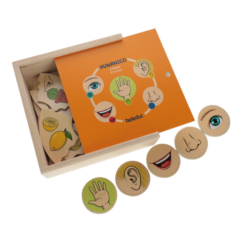 Joc didactic și puzzle 2 în 1 Humanico Senses de la Beleduc