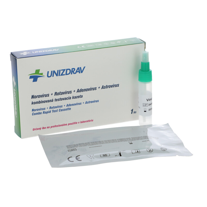 Caseta test profesional combinat Norovirus + Rotavirus + Adenovirus + Astrovirus, 1 buc