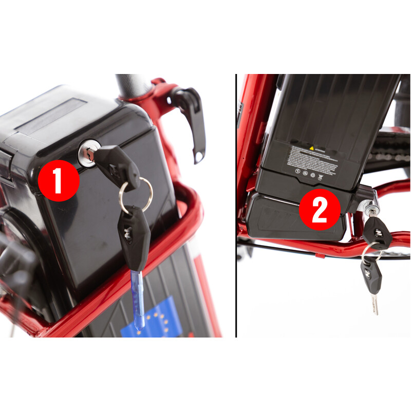 Tricicletă electrică  Tornado ZTECH, roșu