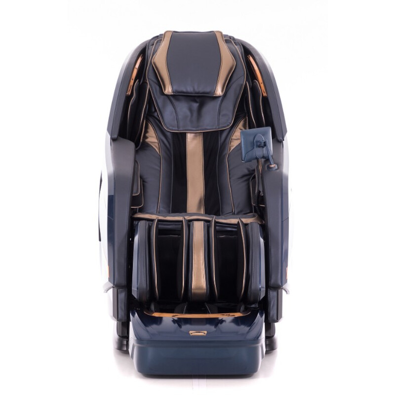 Scaun de masaj electric LUX 4D MASSAGER, albastru-auriu (Produs folosit)