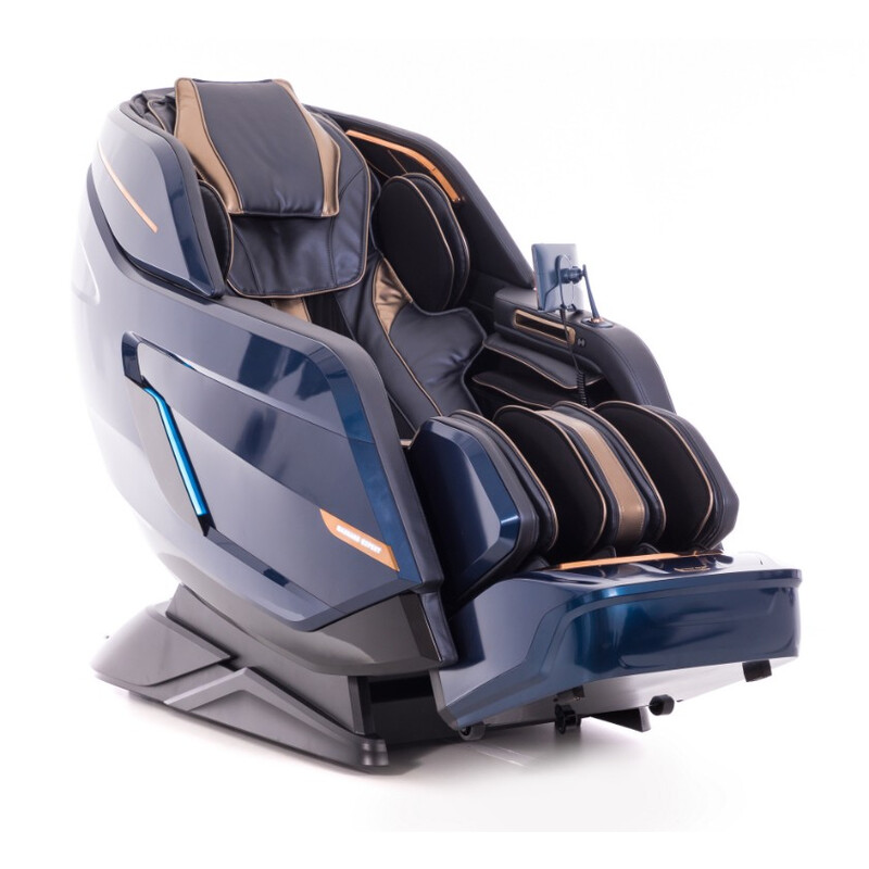 Scaun de masaj electric LUX 4D MASSAGER, albastru-auriu (Produs resigilat)
