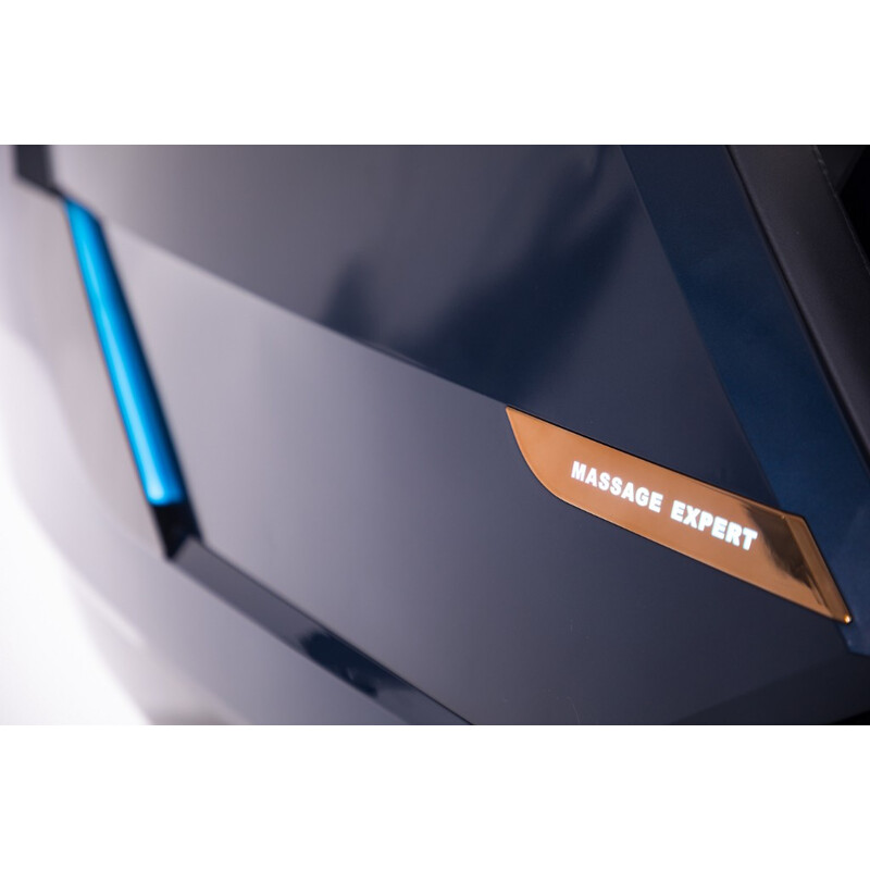 Scaun de masaj electric LUX 4D MASSAGER, albastru-auriu (Produs folosit)