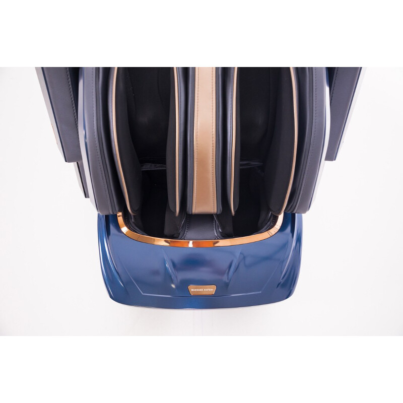 Fotoliu electric de masaj LUX 4D MASSAGER, albastru/auriu