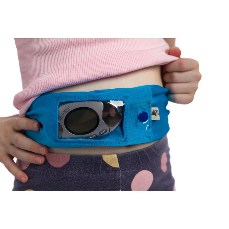 Cureaua Dia pentru pompa de insulina cu decupaj tip "fereastră", albastru