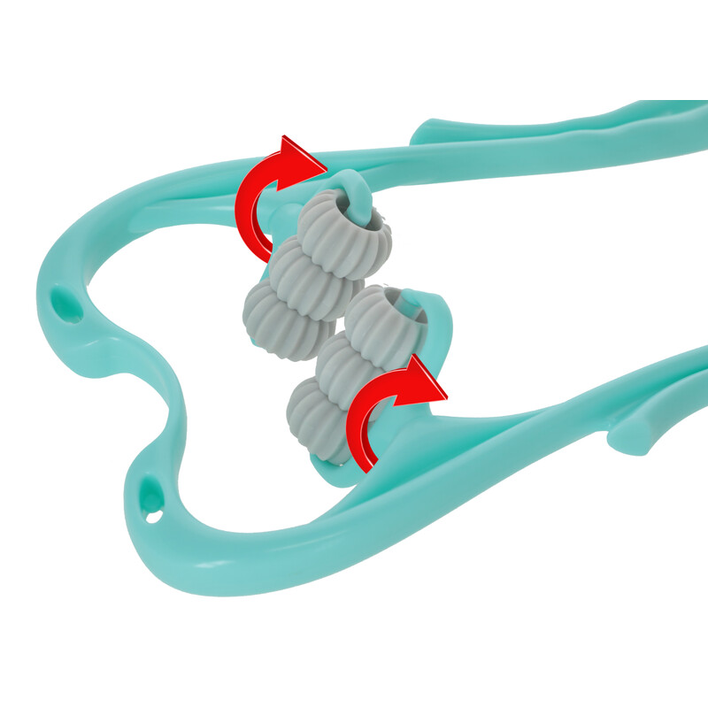 Instrument de masaj pentru coloana cervicală cu 6 role