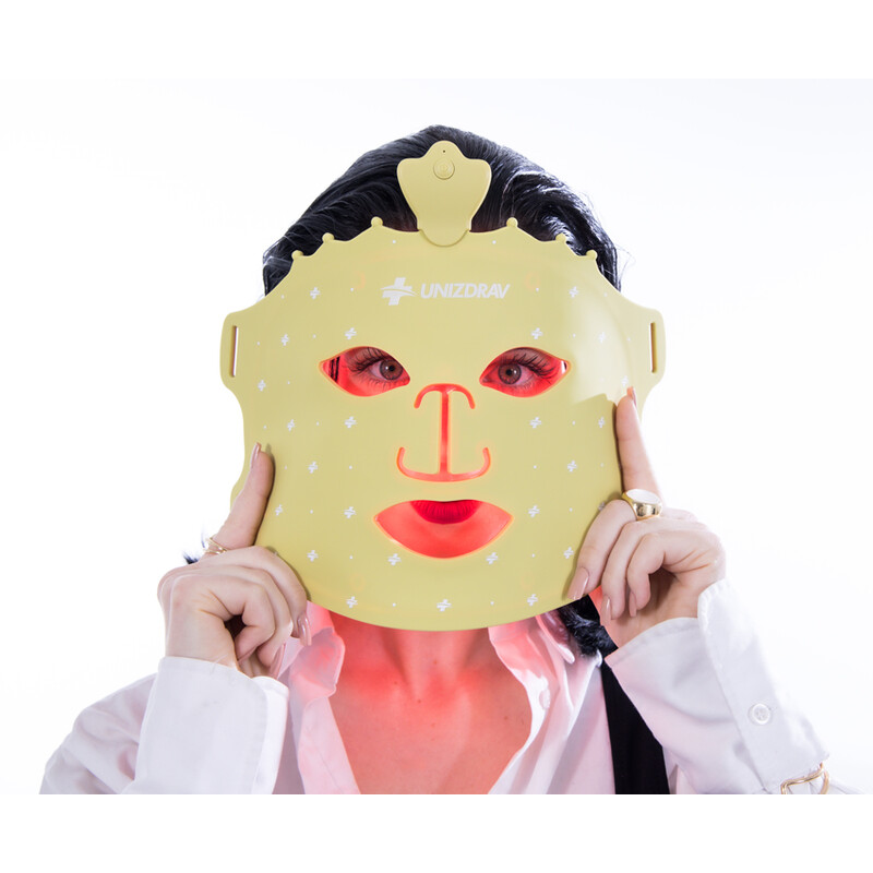 Mască cu fototerapie LED GOLD UNIZDRAV
