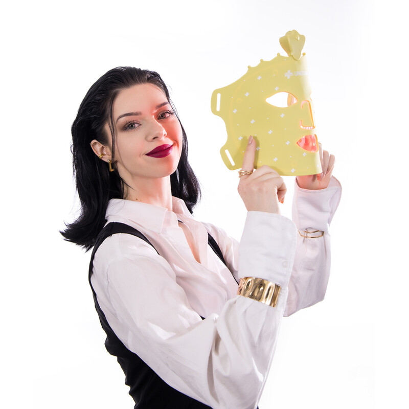 Mască cu fototerapie LED GOLD UNIZDRAV