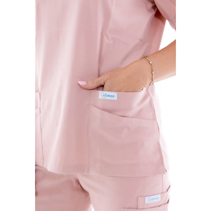 Bluză medicală damă Unidress Comfort, pudră