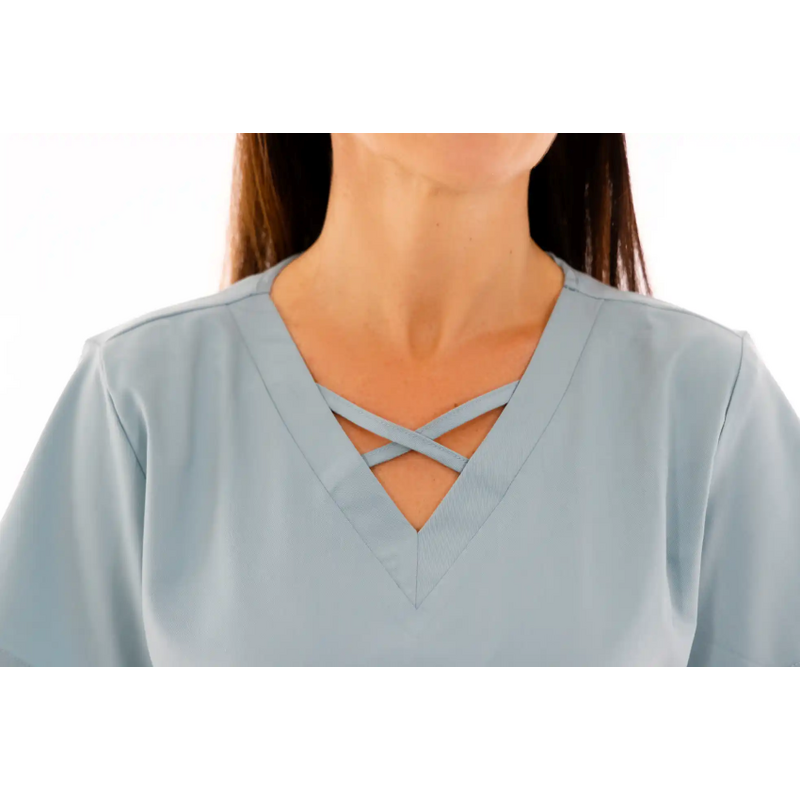 Bluză medicală damă Unidress Comfort, albastru pastel