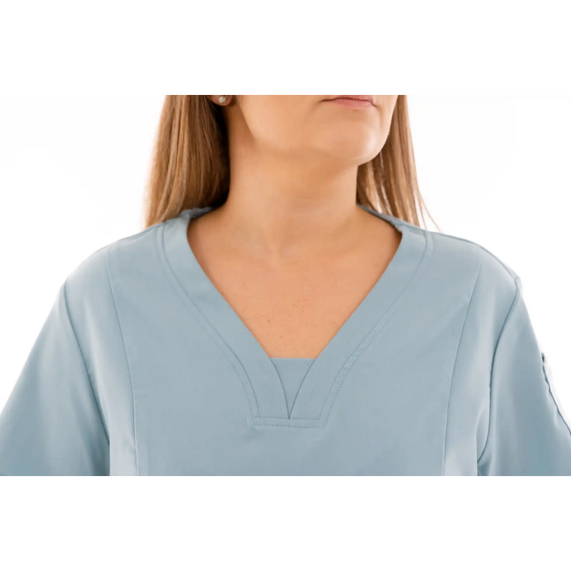 Bluză medicală damă Unidress Basic, albastru patel