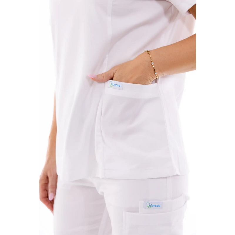 Bluză medicală damă Unidress Basic, albă