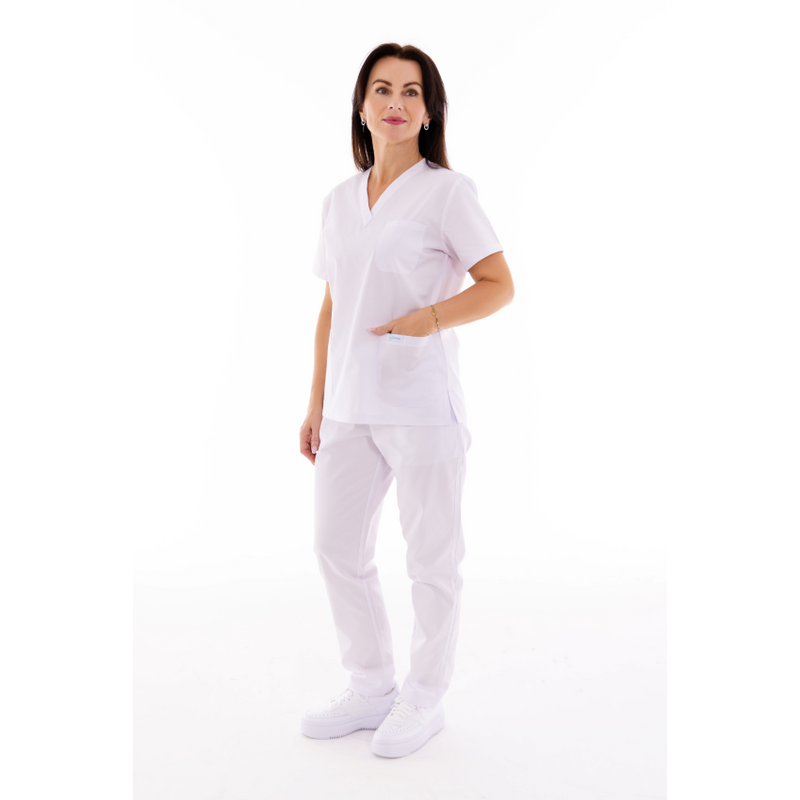 Pantaloni medicali damă Unidress Classic, alb