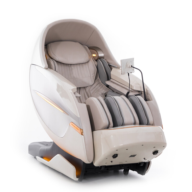 Fotoliu electric de masaj ProLux 4D MASSAGER cu ionizator de aer, alb